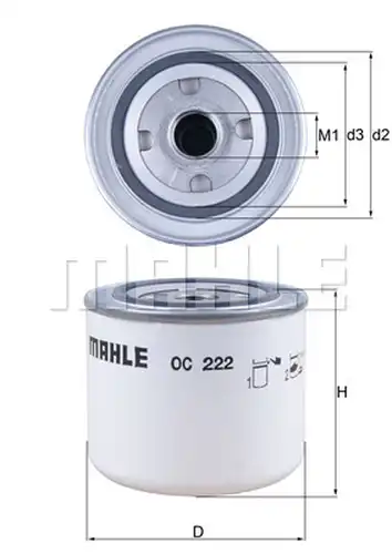 маслен филтър KNECHT OC 222