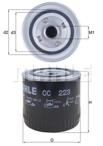 маслен филтър KNECHT OC 223