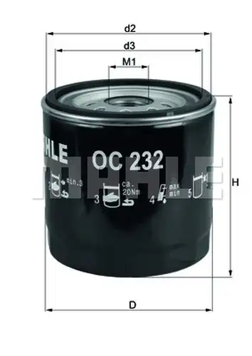 маслен филтър KNECHT OC 232