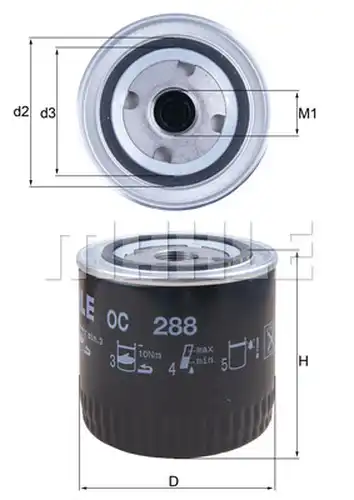 маслен филтър KNECHT OC 288