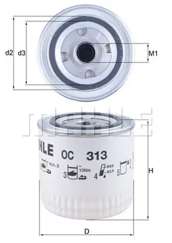 маслен филтър KNECHT OC 313