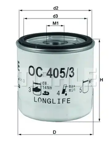 маслен филтър KNECHT OC 405/3