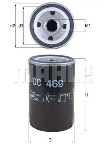 маслен филтър KNECHT OC 469