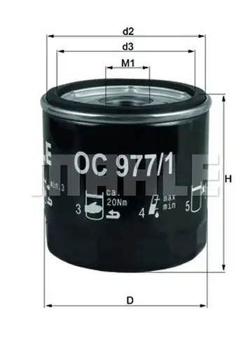 маслен филтър KNECHT OC 977/1