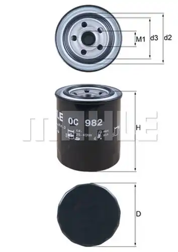 маслен филтър KNECHT OC 982