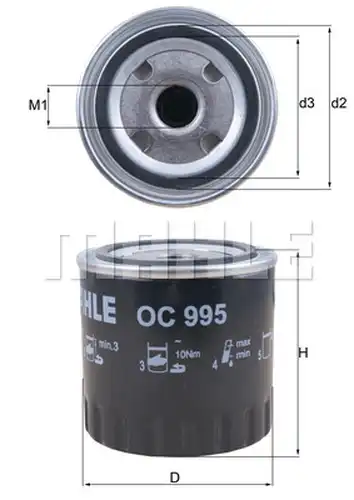 маслен филтър KNECHT OC 995