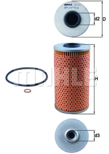 маслен филтър KNECHT OX 103D