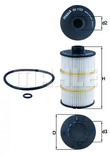 маслен филтър KNECHT OX 1123D