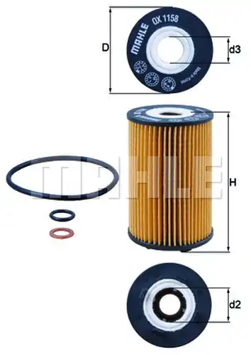 маслен филтър KNECHT OX 1158D