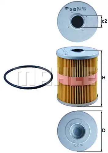 маслен филтър KNECHT OX 125D