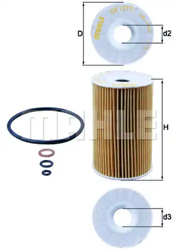 маслен филтър KNECHT OX 127/1D