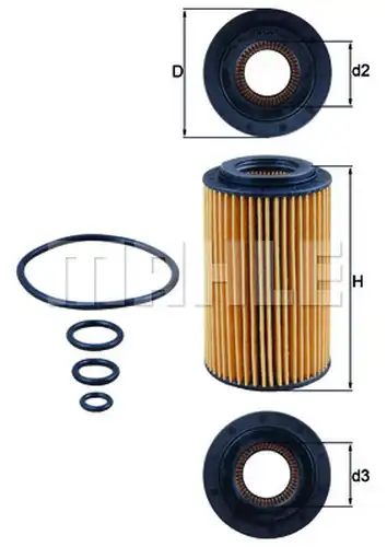 маслен филтър KNECHT OX 153/7D