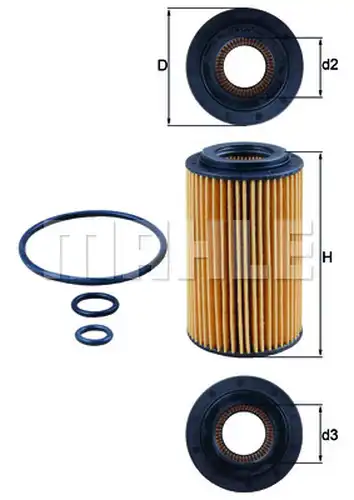 маслен филтър KNECHT OX 153/7D2