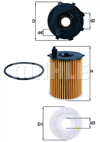 маслен филтър KNECHT OX 171/16D