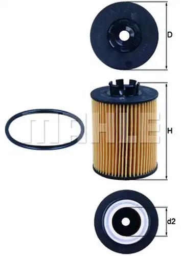 маслен филтър KNECHT OX 173/2D