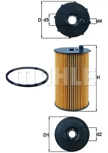 маслен филтър KNECHT OX 205/2D