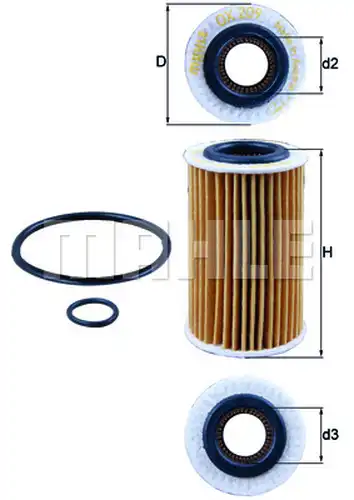 маслен филтър KNECHT OX 209D