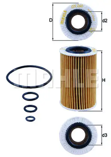 маслен филтър KNECHT OX 260D