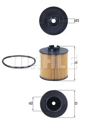 маслен филтър KNECHT OX 341D