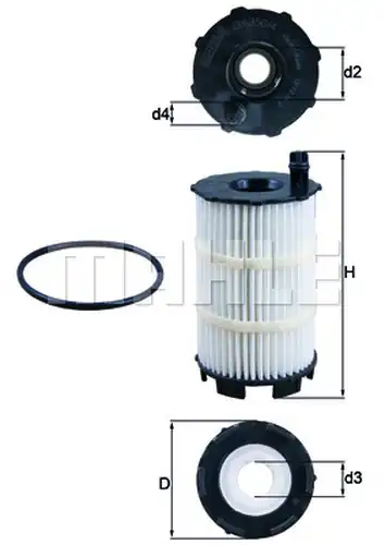 маслен филтър KNECHT OX 350/4D