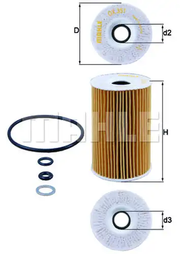 маслен филтър KNECHT OX 351D