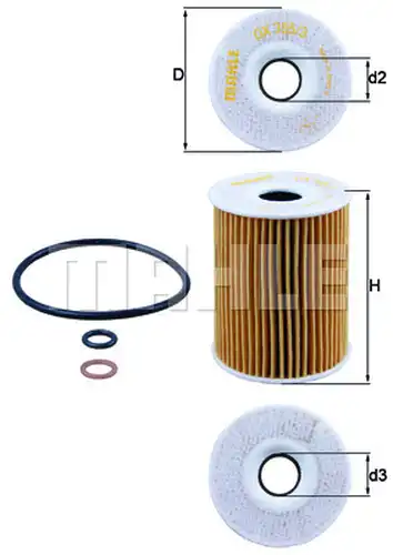 маслен филтър KNECHT OX 355/3D