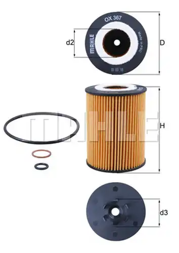 маслен филтър KNECHT OX 367D