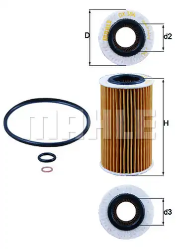 маслен филтър KNECHT OX 384D