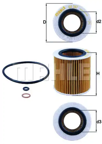 маслен филтър KNECHT OX 387D