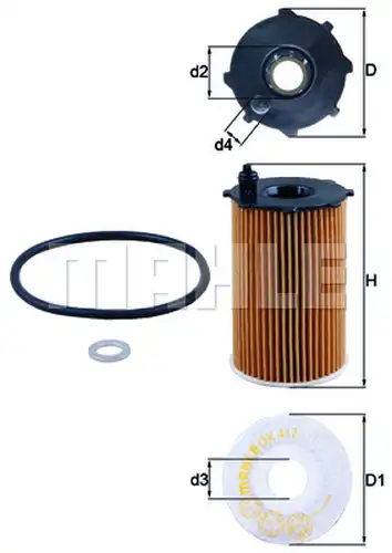 маслен филтър KNECHT OX 417D