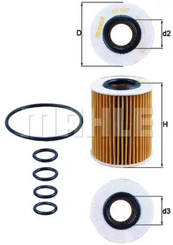 маслен филтър KNECHT OX 437D