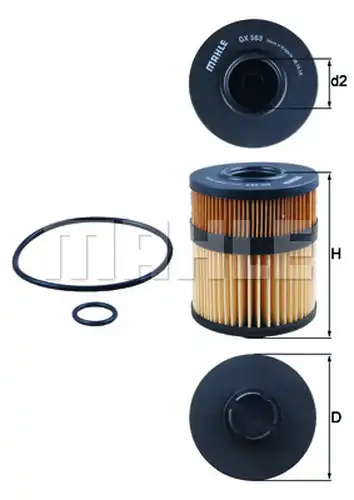 маслен филтър KNECHT OX 563D