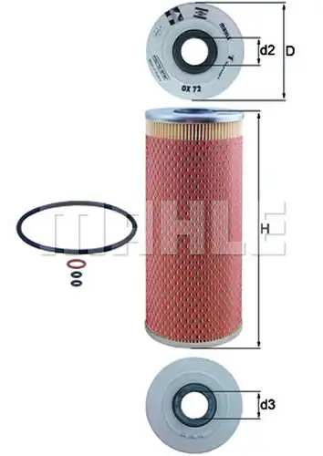 маслен филтър KNECHT OX 72D