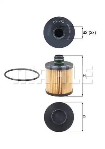 маслен филтър KNECHT OX 779D