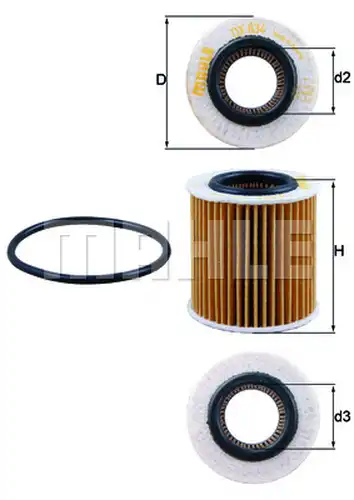 маслен филтър KNECHT OX 834D