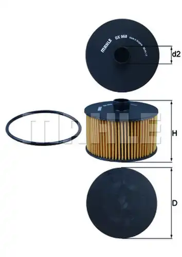 маслен филтър KNECHT OX 968D