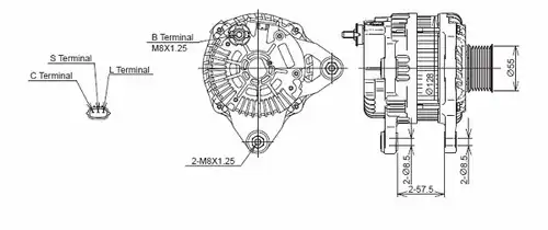 генератор KUTNAK AUTOMOTIVE 721273/M