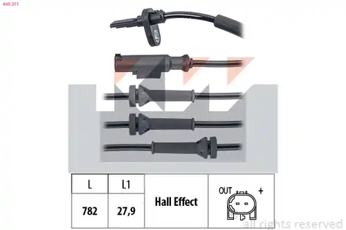 датчик, обороти на колелото KW 460 211