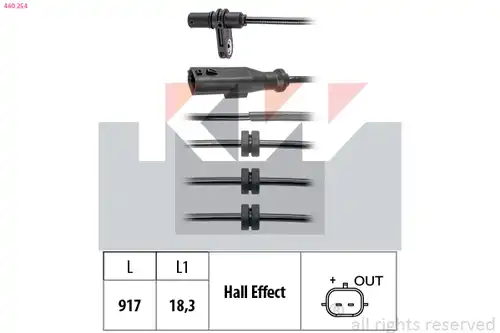 датчик, обороти на колелото KW 460 254