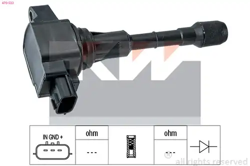 запалителна бобина KW 470 533