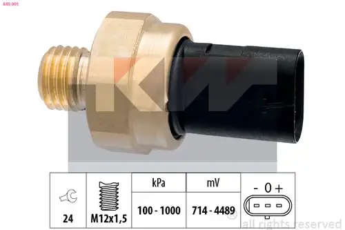 датчик, налягане на маслото KW 480 001