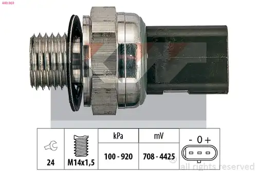 датчик, налягане на маслото KW 480 003