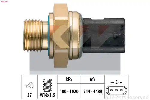 датчик, налягане на маслото KW 480 017