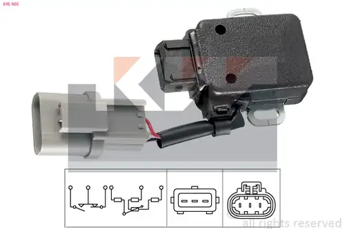 датчик, положение на дроселовата клапа KW 495 005