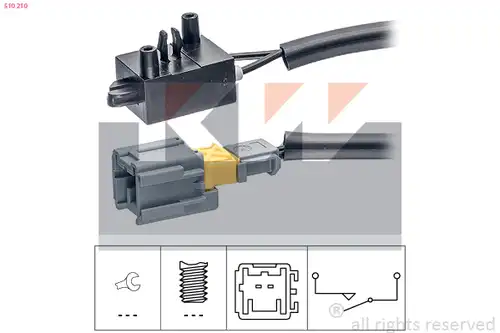 ключ, задействане на съединителя (Geschwindigkeitsregelanlag KW 510 210