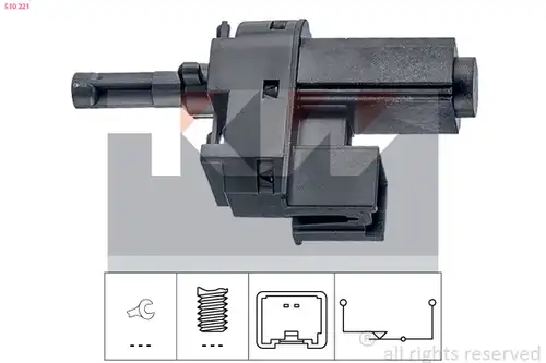 ключ, задействане на съединителя (Geschwindigkeitsregelanlag KW 510 221