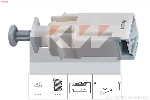 ключ, задействане на съединителя (Geschwindigkeitsregelanlag KW 510 226