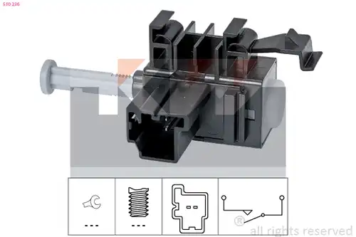 ключ, задействане на съединителя (Geschwindigkeitsregelanlag KW 510 236