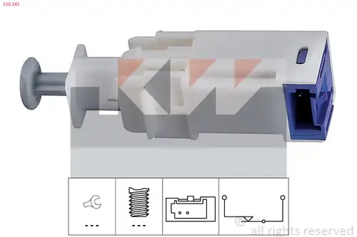 ключ, задействане на съединителя (Geschwindigkeitsregelanlag KW 510 241