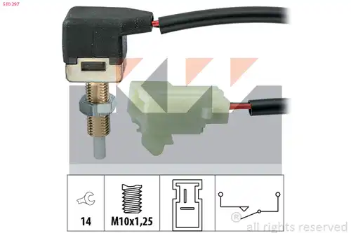 ключ, задействане на съединителя (Geschwindigkeitsregelanlag KW 510 297